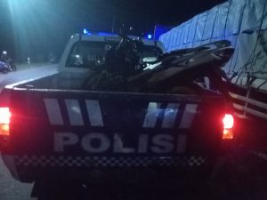 Kondisi montor korban saat di evakuasi Satlantas Polres Blora